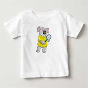 Koala in Tennis mit Tennis-Schläger Baby T-shirt