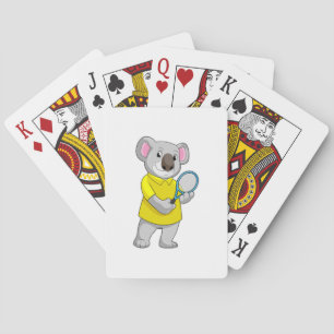 Koala in Tennis mit Tennis-Schläger Spielkarten