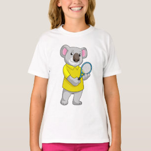 Koala in Tennis mit Tennis-Schläger T-Shirt