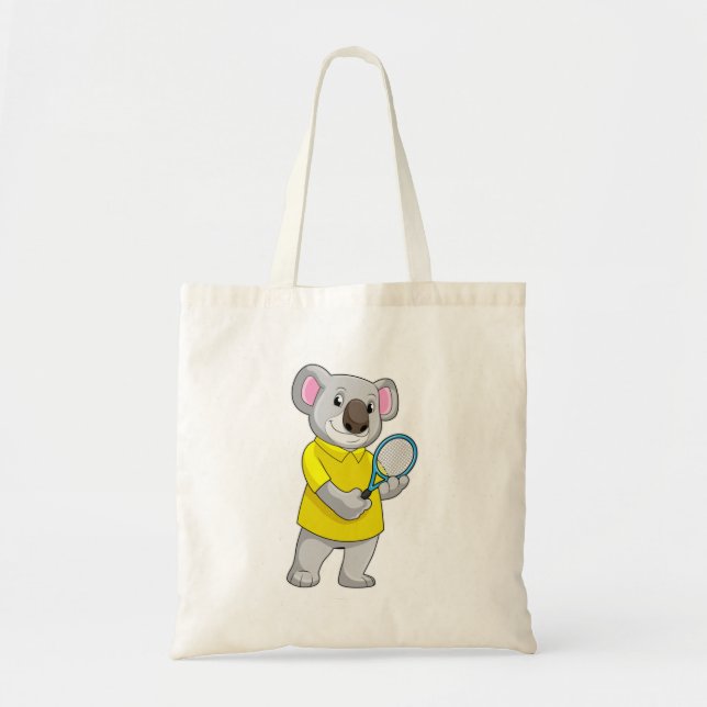 Koala in Tennis mit Tennis-Schläger Tragetasche (Vorne)