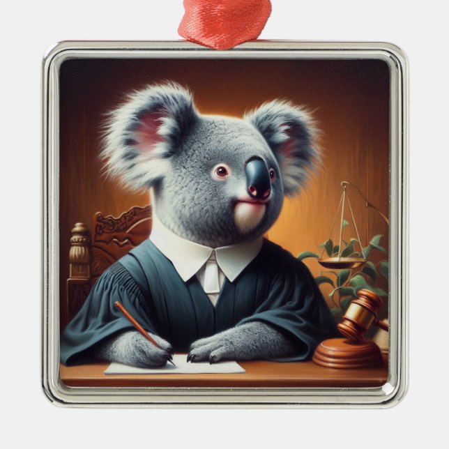 Koala Judge Ornament Aus Metall (Vorne)