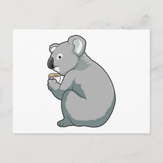 Koala-Kaffeetasse Postkarte (Vorderseite)
