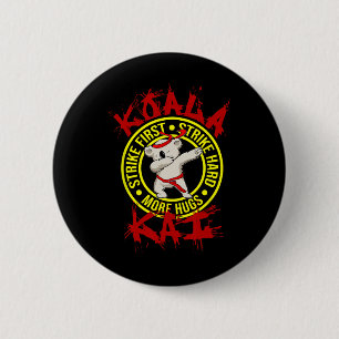 Koala Kai Lustiger Karate-Ninja-Dojo Koala Umarme Button