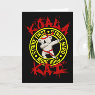 Koala Kai Lustiger Karate-Ninja-Dojo Koala Umarme Karte