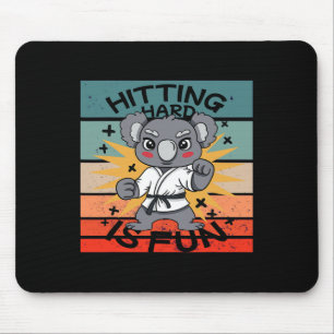 Koala Karate Martial Arts Cartoon Energetisch Humo Mousepad