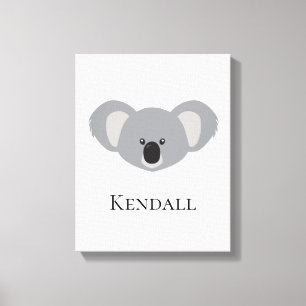 Koala-Kinderstube Kunstposter personalisiert Leinwanddruck