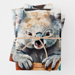 Koala Klettergarten Geschenkpapier Set