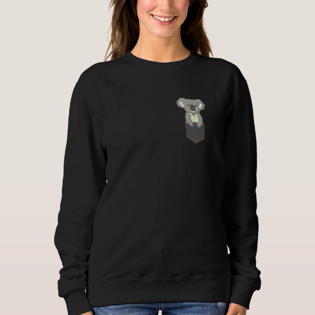 Koala Koala Bär In Brusttasche Niedlich Sweatshirt (Vorderseite)