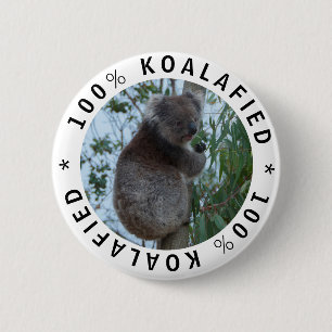 Koala Koalafied Qualified Niedlich Funny Button