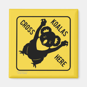 Koala-Kreuz-hier Magnet