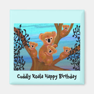 Koala-Liebe-Geburtstags-Magnet Magnet