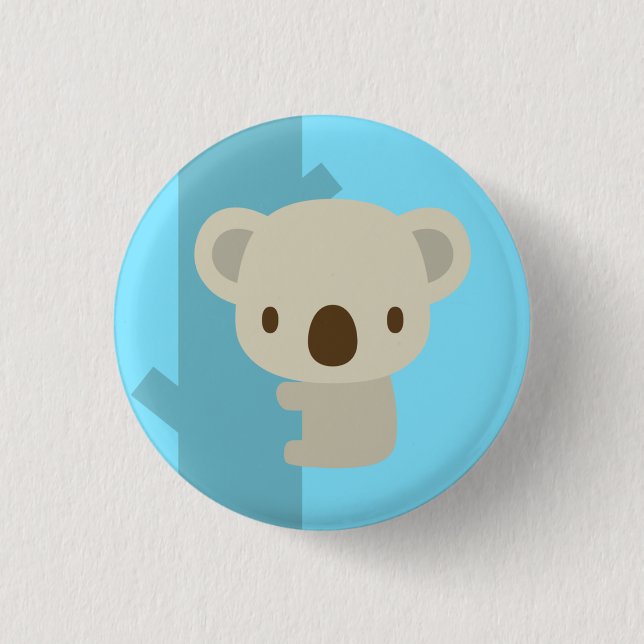 koala light blue : pins button (Vorderseite)