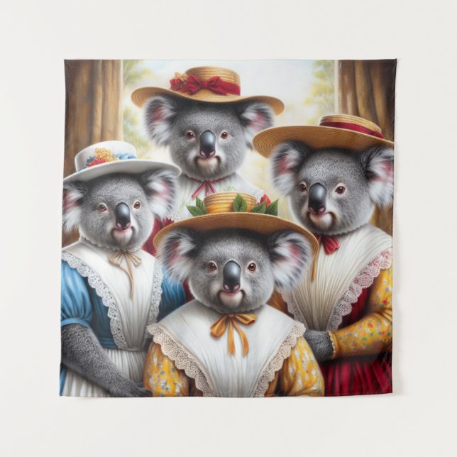 Koala Little Women Wandteppich (Vorderseite)