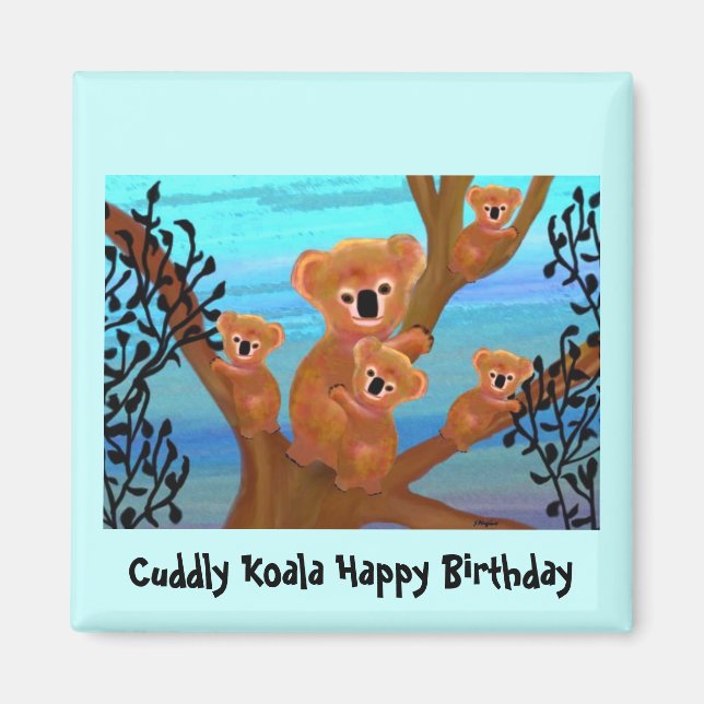 Koala Love Birthday Magnet (Devant)