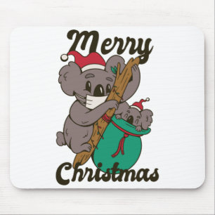 Koala Mama Weihnachtsdesign Mousepad