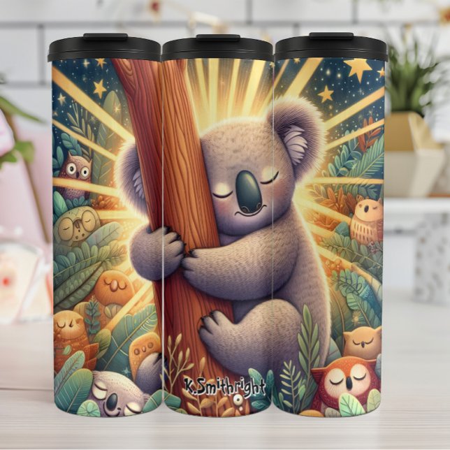 Koala mit den Waldfreunden schnipsen Thermosbecher (Von Creator hochgeladen)