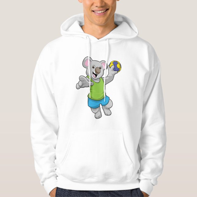 Koala mit Handballsport Hoodie (Vorderseite)