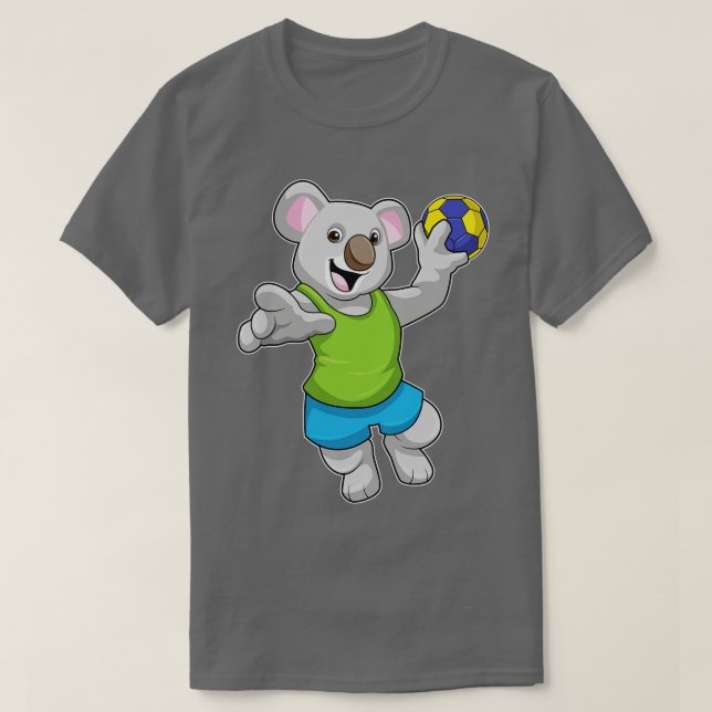 Koala mit Handballsport T-Shirt (Design vorne)