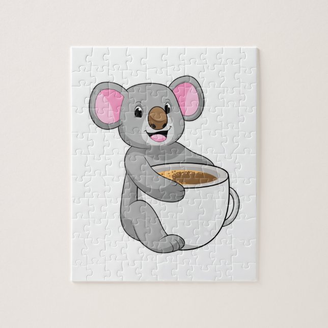 Koala mit Kaffee-Cup (Vertikal)