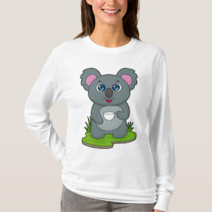 Koala mit Kaffeetasse T-Shirt