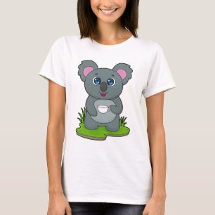 Koala mit Kaffeetasse T-Shirt