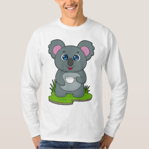 Koala mit Kaffeetasse T-Shirt