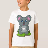 Koala mit Kaffeetasse