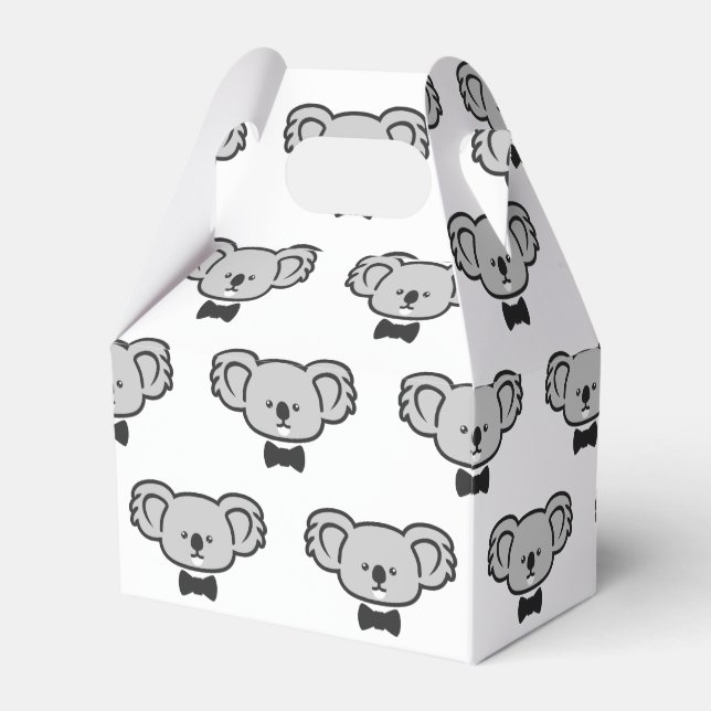 Koala mit Krawatte Geschenkschachtel (Vorderseite)