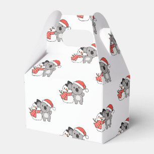 Koala mit Snowman im Winter zu Weihnachten Gefalle Geschenkschachtel