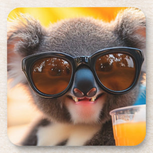 Koala mit Sommerfeeling Getränkeuntersetzer