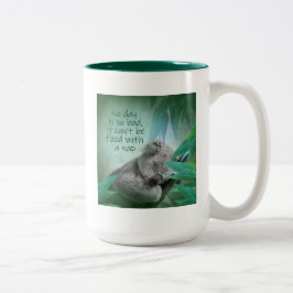 Koala Nickerchen Zweifarbige Tasse