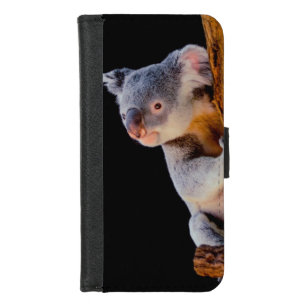 Koala Niedlich in Baumgrau iPhone 8/7 Geldbeutel-Hülle