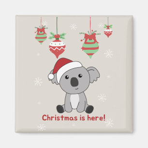 Koala Noël Neige Animaux d'hiver Koalas Magnet