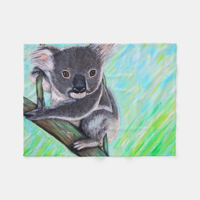 Koala Painting Fleecedecke (Vorderseite (Horizontal))