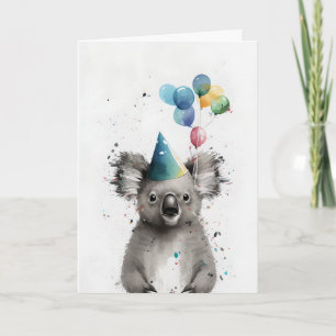 Koala Party Grußkarte Karte