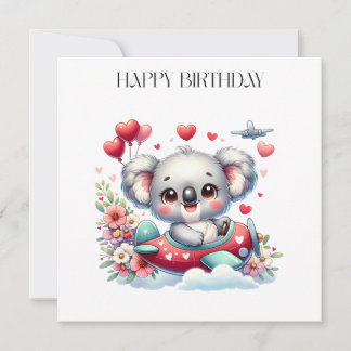 Koala-Pilot-Geburtstag Einladung