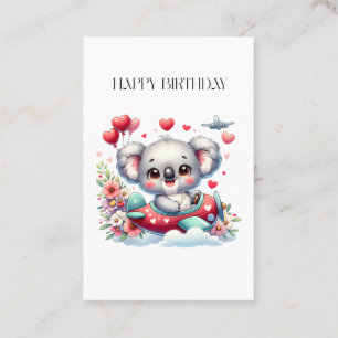 Koala-Pilot-Geburtstag Visitenkarte