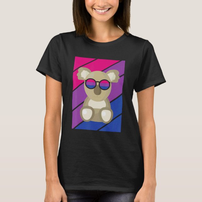 koala Pride Bisexual Flag LGBTQ Proud Ally Pride S T-Shirt (Vorderseite)