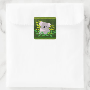 Koala Quadratischer Aufkleber