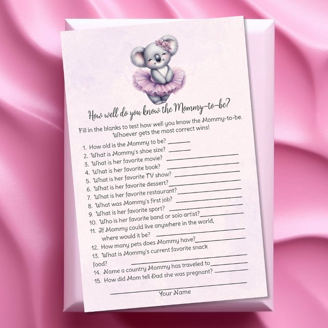 Koala Qui Connaît Maman Meilleur Baby shower Carte (Créateur téléchargé)