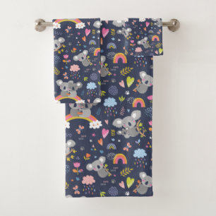 Koala Rainbow Liebe Pattern Badhandtuch Set