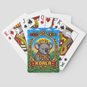 Koala Retro 8-Bit Pixelkunst Spielkarten