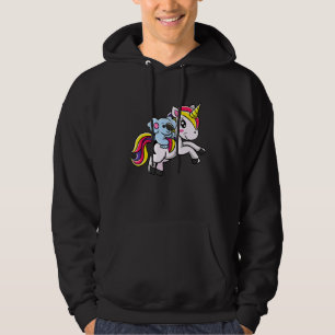 Koala Riding Magical Unicorn Australien Liebe Auss Hoodie
