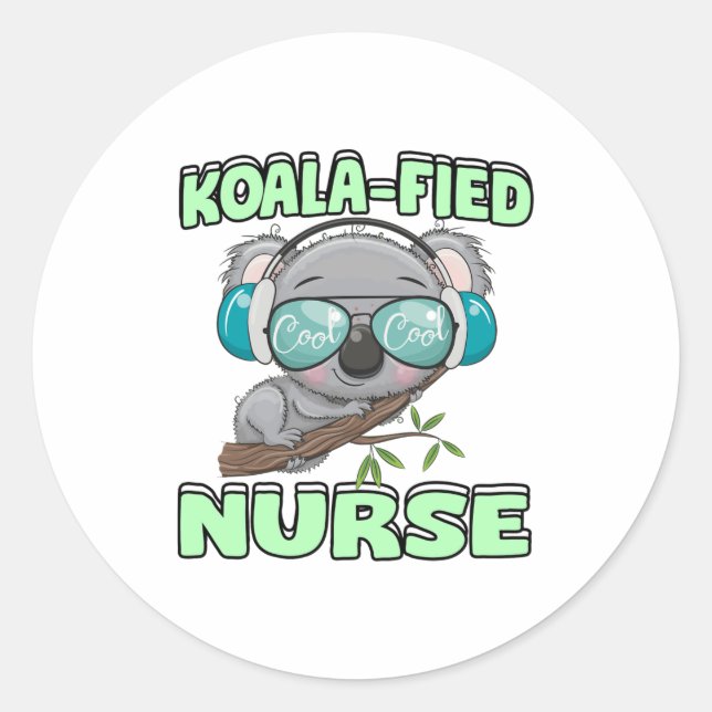 Koala-Riesenkurse Runder Aufkleber (Vorderseite)