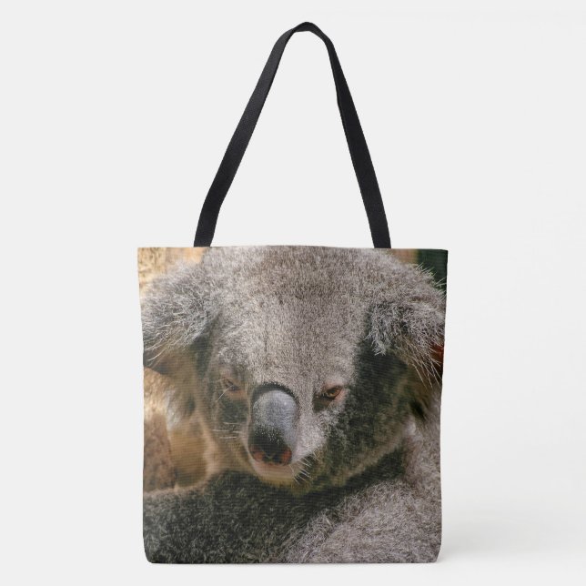 Koala ruht an Baumrinde Tasche (Vorderseite)