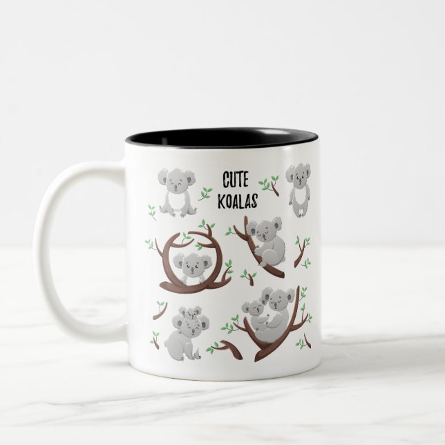 Koala Sammlung trägt Cool Koala , Unterstützung Au Zweifarbige Tasse (Links)