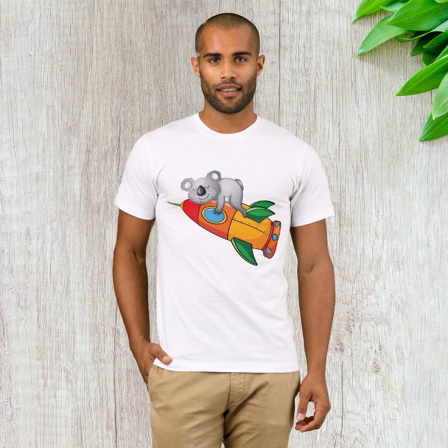 Koala schlafen bei einer farbenfrohen Rakete T-Shirt (Von Creator hochgeladen)