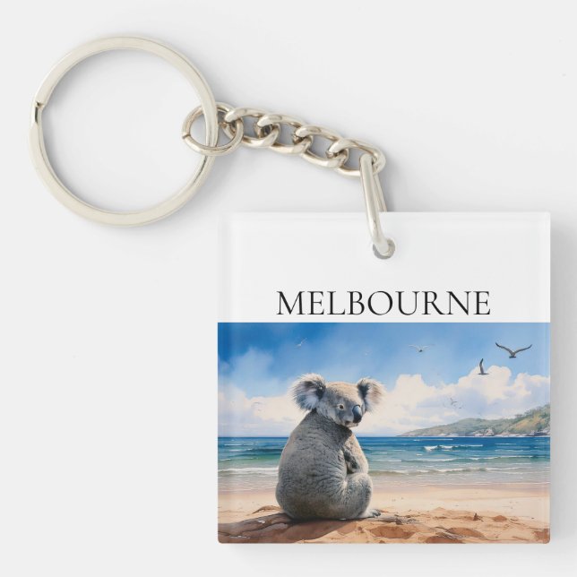 Koala sieht Australien Schlüsselanhänger (Vorderseite)