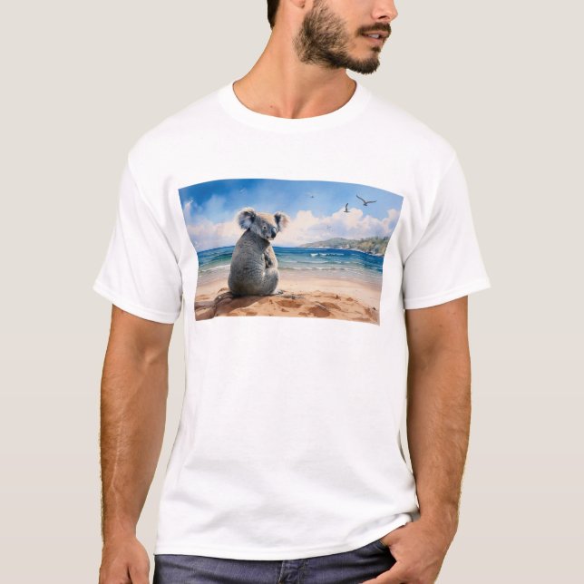 Koala sieht den Ozean T-Shirt (Vorderseite)