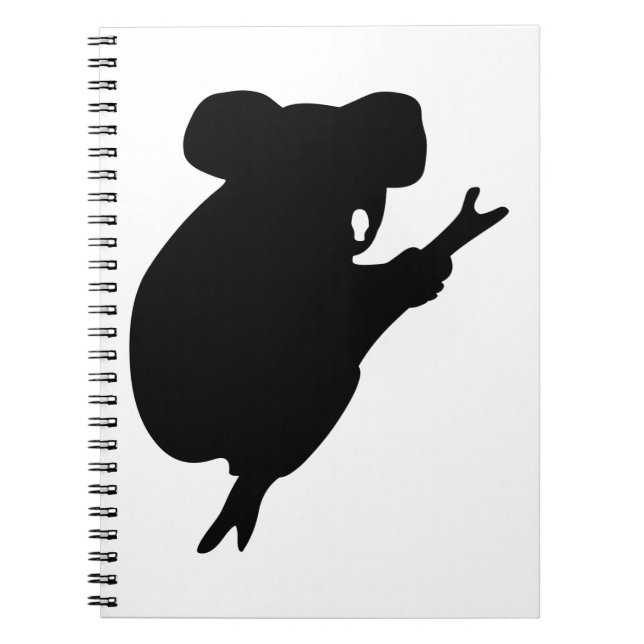 Koala Silhouette Notizblock (Vorderseite)